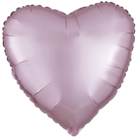 Balnek fliov srdce satnov pastelov rov 43 cm