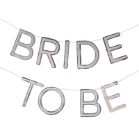 Banner Bride To Be stbrn 1,5 m