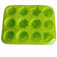 Forma pec silikonov Mini tvary mix zelen 25 x 17 cm
