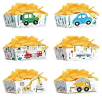 Krabiky na chipsy Auta 15 x 6 cm 3 ks