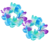 Nramky havajsk modro-fialov 2 ks