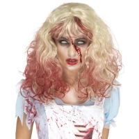 Paruka blond krvav Zombie Alice