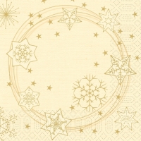 Ubrousky paprov banketov Star Shine Cream 24 x 24 cm 20 ks