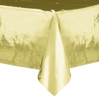 Ubrus plastov metalicky zlat 137 x 274 cm