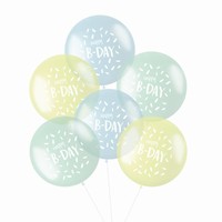 BALNKY latexov krystalov pastelov Happy B-Day 48cm 6ks